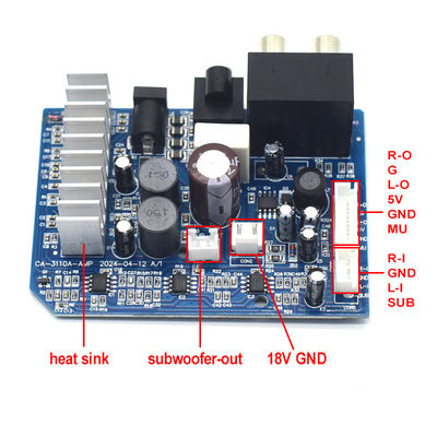 TPA3110 Digital Subwoofer Amplifier Board 8-24V 2*15W per 2,0 canali