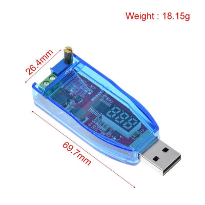 Potenziometro regolabile USB Step Up/Down Converter per LED DC-DC 5V a DC 1-24V