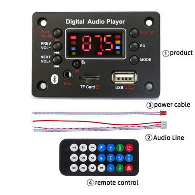 Bluetooth MP3 Decoder Board con funzione di registrazione vocale USB FM Radio Supporta uso WAV e schermo Sì