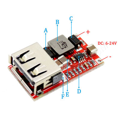 Tipo di montaggio standard 6-24V DC Step Down Power Module off board per caricabatterie USB per auto