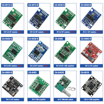 CA-6928 Modulo audio blueteeth con doppio amplificatore digitale del suono e alimentazione a LED