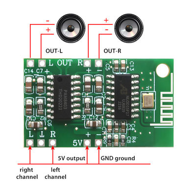 Amplificatore di potenza audio digitale 5V con Bluetooth 5.0 e modulo di amplificatore di classe D del chipset PAM8403