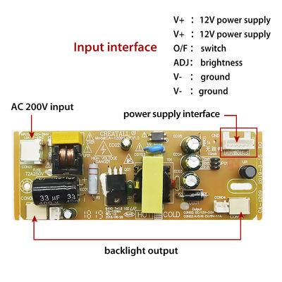 Display LCD TV KZ1209 LED Backlight a strisce Modulo di alimentazione a corrente costante con uscita DC 12V-3A