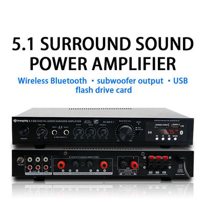 KTV Home Theatre System Professional Amplifier Board con 2 ingressi di microfono e LDZS 5.1 Channel Stereo Mixer