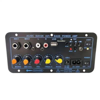 D20 200W BT 5.0 Amplificatore Amplificatore stereo per auto con doppio microfono e supporto per subwoofer