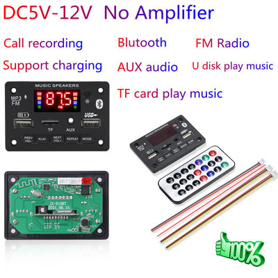 Riproduttore MP3 USB senza fili per auto con slot per schede TF FM e amplificatore professionale per microfono