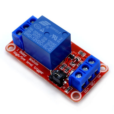 Modulo di rilevamento di carico di contatto 12V a 1 canale con isolamento dell'optoaccoppiatore sulla scheda PCB rossa