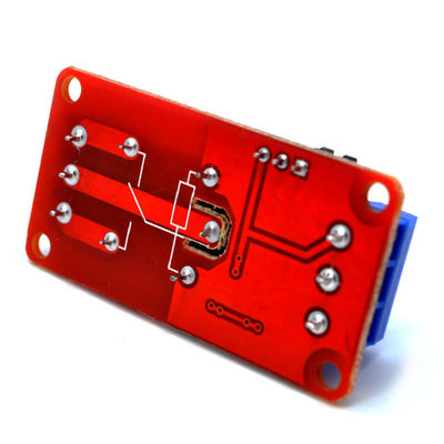 Modulo di rilevamento di carico di contatto 12V a 1 canale con isolamento dell'optoaccoppiatore sulla scheda PCB rossa