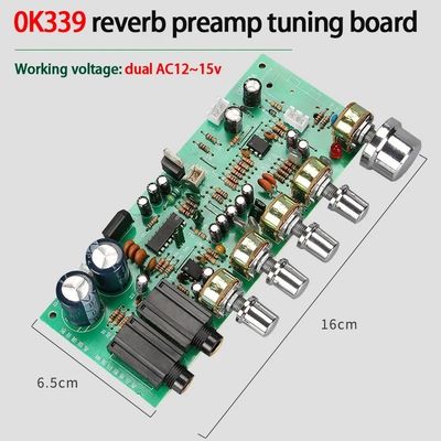 Tavola amplificatore a basso rumore serie OK339 con riverbero per preamplificatore a potenza doppia AC12-15v