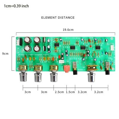 Dual AC Series Power Amplifier Board Preamp DX338A con Dual 12V Linear AA-class Tone Circuit e Equal Loudness Switch