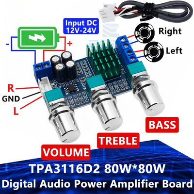 Modulo TPA3116D2 per scheda amplificatore audio digitale a doppio canale 80 W x 2 con alta efficienza >90%
