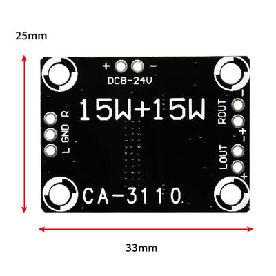 2x15W Stereo Classe D Classe 8-24V Alta potenza TPA3110 Amplificatore Audio Board Private Mold