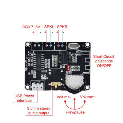 PAM8406 BT 5.0 Kit DIY Lineare Amplificatore di potenza audio Board DC3.7-5V Stereo Audio XY-P5W