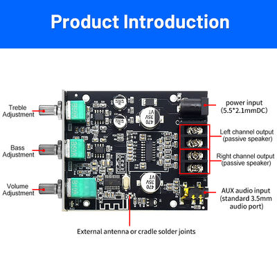 CA-502MT 5.0 BT Digital Audio Amplifier Board 2*50W Modulo AMP da 12 a 24 V