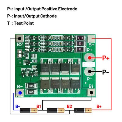 CA-3S-25A-B-T Li-Ion 18650 BMS PCM Battery Protection Board BMS PCM con equilibrio per Li-Ion Lipo Battery Cell Pack Module DIY