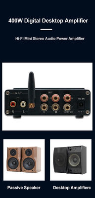 100W*2+200W Amplificatore di potenza audio per la casa con Bluetooth 5.0 e 2.1 Canale Mini HiFi Stereo Classe D Amplificatore digitale