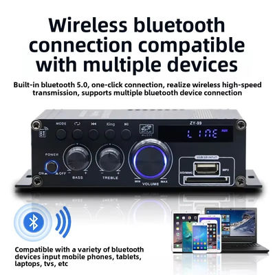 Amplificatore di potenza a doppio canale da 120W con equalizzatore per audio stereo HiFi