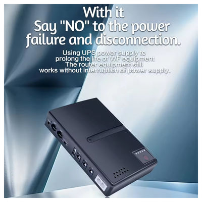 Mini 10400mAh 36W alimentazione ininterrotta (UPS) per router modem Camera di sicurezza CCTV AC DC Sorgente di alimentazione configurabile
