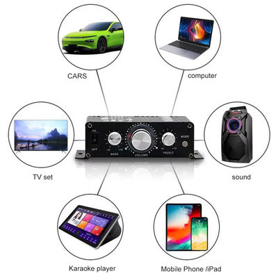 AK-270 12V Amplificatore audio Bluetooth di piccola potenza 2.0 canale di uscita HIFI Mini Amplificatore di potenza per Home Theater Sound System