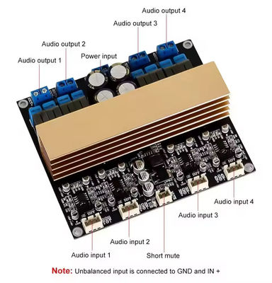 TPA3255 Scheda amplificatore digitale di classe D a 4 canali ad alta potenza con efficienza >90% per altoparlante audio domestico fai-da-te