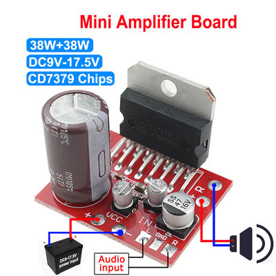 TDA7379 Modulo amplificatore di potenza stereo doppio canale DC9V-17.5V 38W+38W Amplificatore audio board
