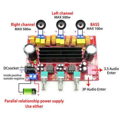 CA-3116P 2*50W+100W Digital Amplifier Board Modulo di amplificatore audio lineare ad alte prestazioni con doppio canale
