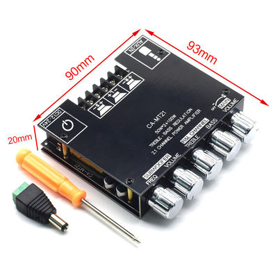 ZK-MT21 2.1 canale Subwoofer Amplifier Module 5.0BT 12V 24V 2*50W+100W Power Home Usage Board di plastica per sistema altoparlante