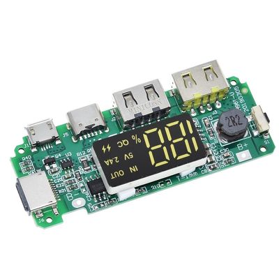 Dual USB 5V 2.4A Micro/Type-C LED USB Mobile Power Bank 18650 Modulo di ricarica Protezione del circuito della scheda di caricabatterie al litio
