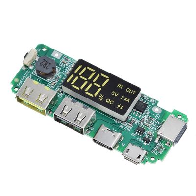 Dual USB 5V 2.4A Micro/Type-C LED USB Mobile Power Bank 18650 Modulo di ricarica Protezione del circuito della scheda di caricabatterie al litio