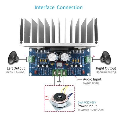 Amplificatore audio di classe D ad alta potenza 2*100W TDA7293 Amplificatore digitale stereo per altoparlanti AC12-32V