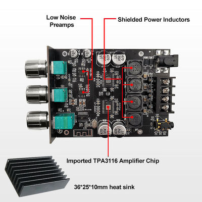 ZK-1002T HIFI 2.0 Channel 5.0BT 100Wx2 Amplifier Board Modulo altoparlante stereo subwoofer con comunicazione AUX
