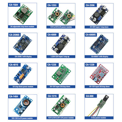 Tavola modulo di conversione CC-DC regolabile da 3 A per il montaggio di alimentatori a tensione di ingresso 5V-15V