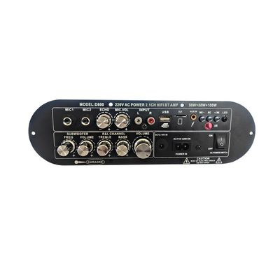 D800 Scheda amplificatore digitale Bluetooth professionale a 2.0 canali 12V ricaricabile ad alta potenza per DJ/Karaoke