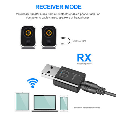 Bluetooth 5.0 Audio Adapter con 10m di distanza di trasmissione e doppia modalità per lo streaming audio wireless