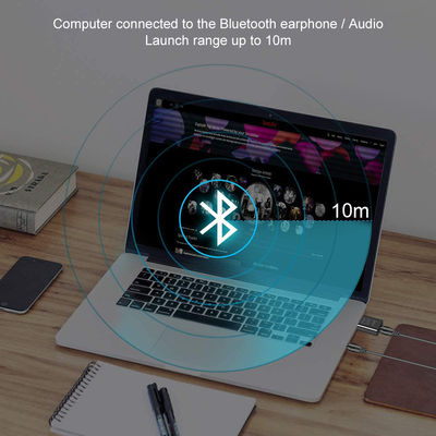 Bluetooth 5.0 Audio Adapter con 10m di distanza di trasmissione e doppia modalità per lo streaming audio wireless