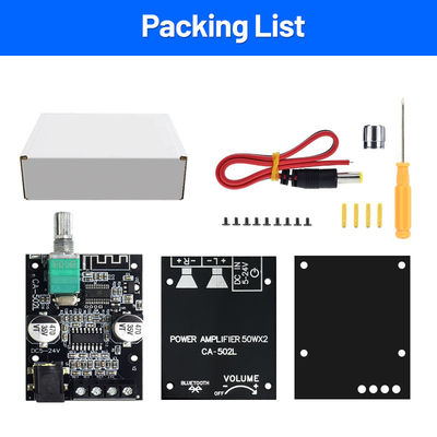 ZK-502L 2.0 Channel Digital Amplifier Board Home Theater HIFI Amplificator con BT5.0 50WX2 Metal Material Stereo Board ZK-502L