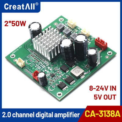 CA-3138A Scheda Amplificatore Dual Channel 5V 2x50W Ingresso 8-24V