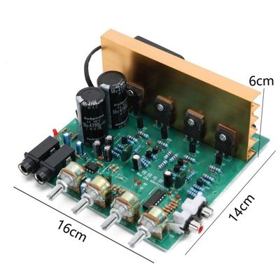 Scheda modulo PCB amplificatore audio a 2.0 canali da 100W 16x14x6cm