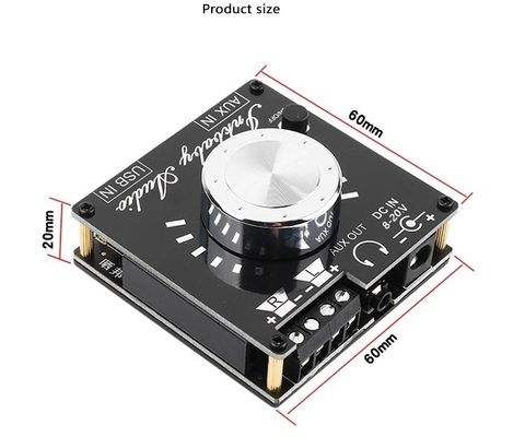 Scheda amplificatore Bluetooth 5.0 a doppio canale da 80W 60x60x30mm