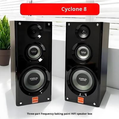 Abito:Cyclone n. 8 Altoparlante ad amplificatore casalingo a tre vie dipinto Set con amplificatore SR8800 e subwoofer da 10 pollici