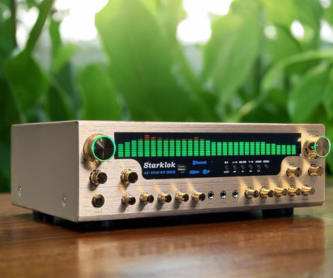 8000SW Flagship Version 7.1 CH 2500W Amplificatore per la casa in alluminio integrale in lega d'oro Corpo doppio anello di partizione di mucca Amplificatore stereo