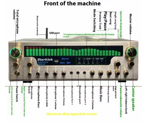 8000SW Flagship Version 7.1 CH 2500W Amplificatore per la casa in alluminio integrale in lega d'oro Corpo doppio anello di partizione di mucca Amplificatore stereo