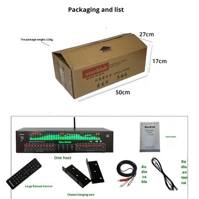 EQ-8100 Preamp Hi-Fi Professionale Lettore BT 5.4 Decoder Audio Digitale Ottico Coassiale Equalizzatore a 20 Segmenti Apparecchiature in Fibra Ottica