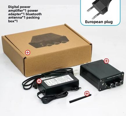 Amplificatore lineare ad alta potenza 2.0 canali 2*100W BT 5.0 con luce RGB, alti e bassi regolabili, nuovo mini stereo digitale HiFi per la casa