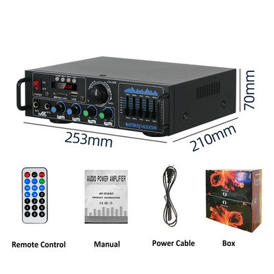 160W Dual Channel HiFi Stereo Audio Home Digital Amplifier Modulo di amplificatore per tubi professionali Microfono Input Remote Amplifier