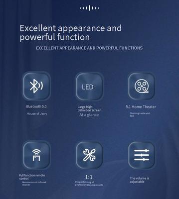 A600Y Active Home Theater Power Amplifier 5.1 Multi-channel 5*50W+100W Controllo remoto a regolazione indipendente BT 5.3 Subwoofer