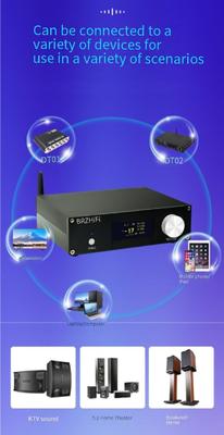 A600Y Active Home Theater Power Amplifier 5.1 Multi-channel 5*50W+100W Controllo remoto a regolazione indipendente BT 5.3 Subwoofer