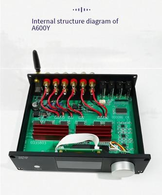 A600Y Active Home Theater Power Amplifier 5.1 Multi-channel 5*50W+100W Controllo remoto a regolazione indipendente BT 5.3 Subwoofer