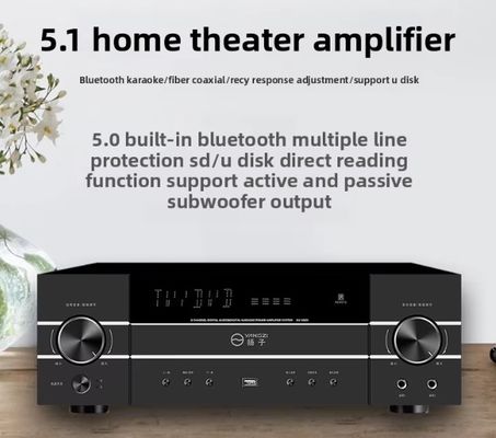 Amplificatore audio professionale 5.1CH 4200W ad alta potenza con anti-feedback, wireless BT, per karaoke domestico, performance sul palco, riunioni KTV