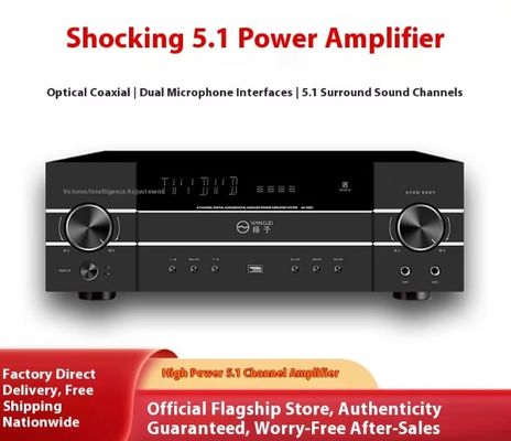 Amplificatore audio professionale 5.1CH 4200W ad alta potenza con anti-feedback, wireless BT, per karaoke domestico, performance sul palco, riunioni KTV